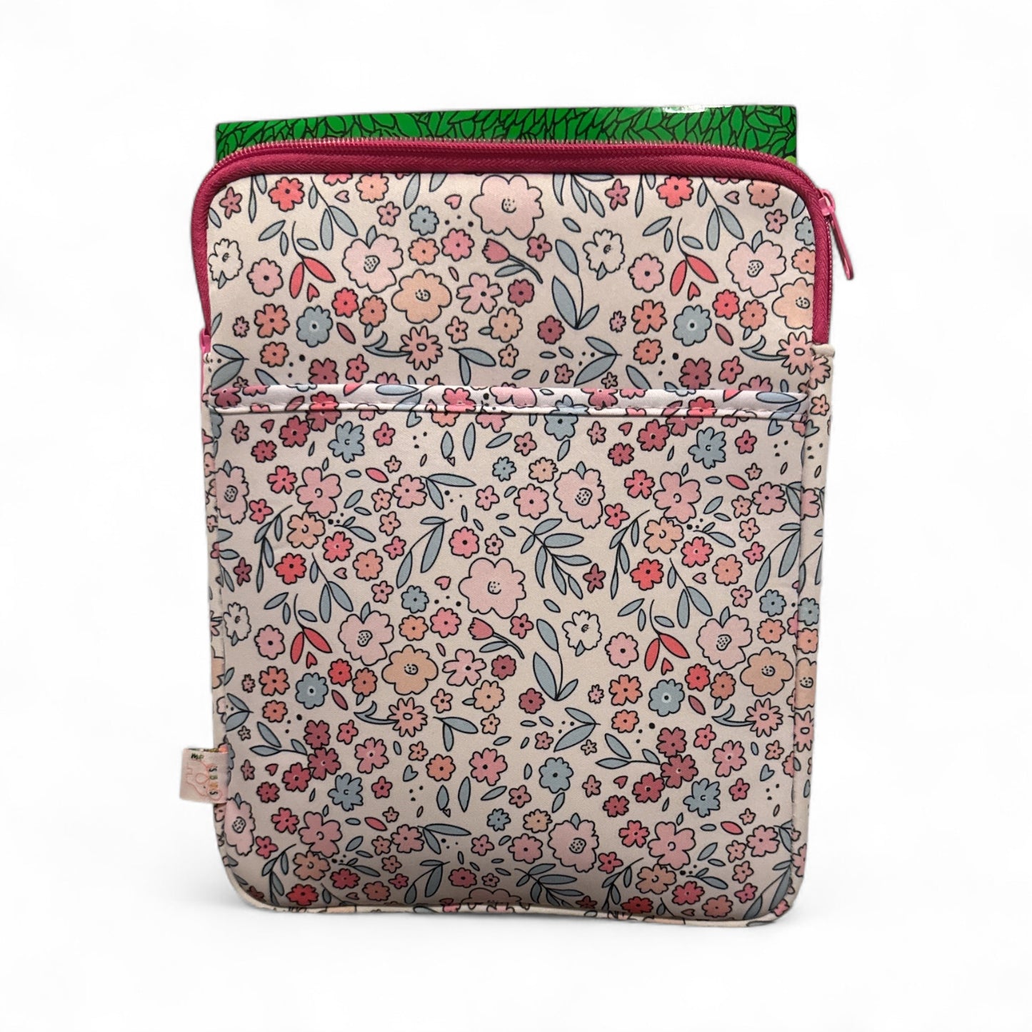 Book Sleeves/Ipad holders-pink multi floral pattern