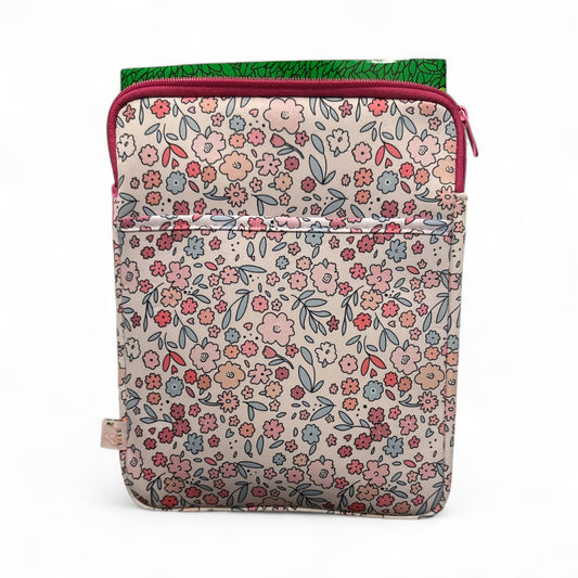 Book Sleeves/Ipad holders-pink multi floral pattern