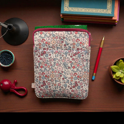 Book Sleeves/Ipad holders-pink multi floral pattern
