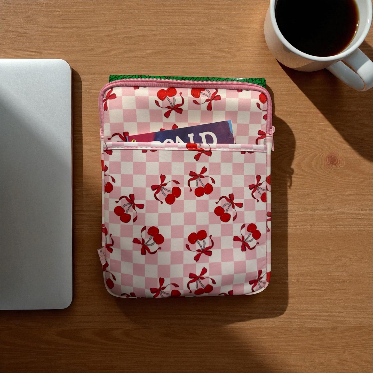 Book Sleeves/Ipad holders-cherry pink and red