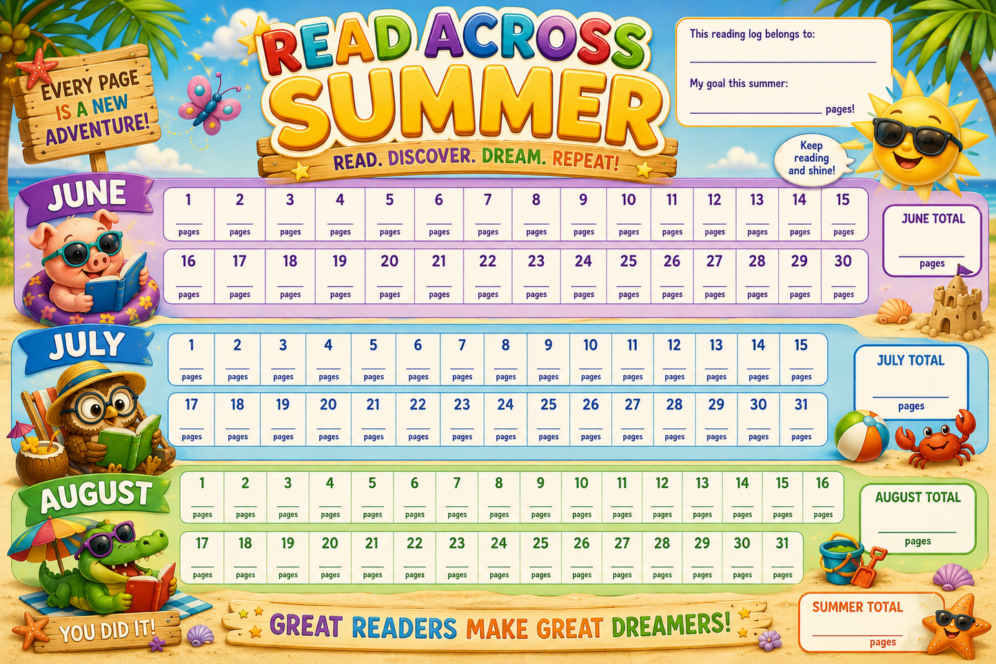 Summer Reading Log